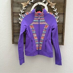 Lululemon‎ Ivivva purple full zip athletic jacket girls size 14
